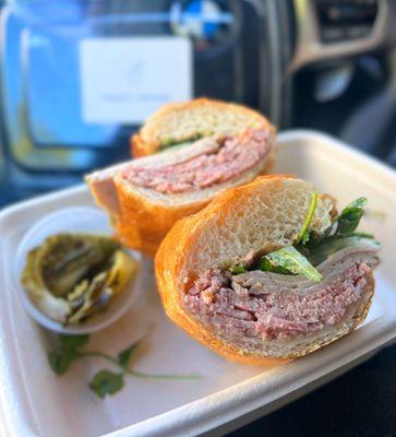 CP'S #3: Chả lụa, pâté maison, chicken liver pâté, shallot mayo, soft herbs, cucumber, jalapeño | $16 (+15% auto-service charge)