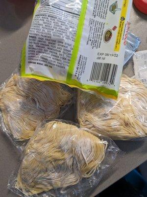 They sold noodles that expired a year ago. Moldy noodles