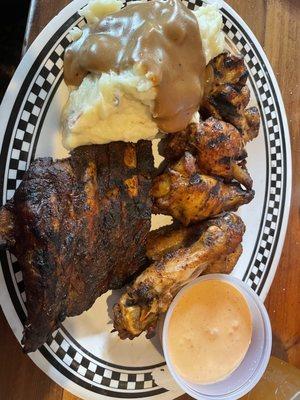 Wings & Ribs Combo Plate