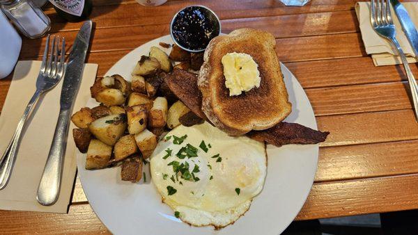 Standard breakfast over medium