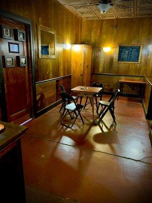 The Bootlegger's Lair speakeasy escape room.