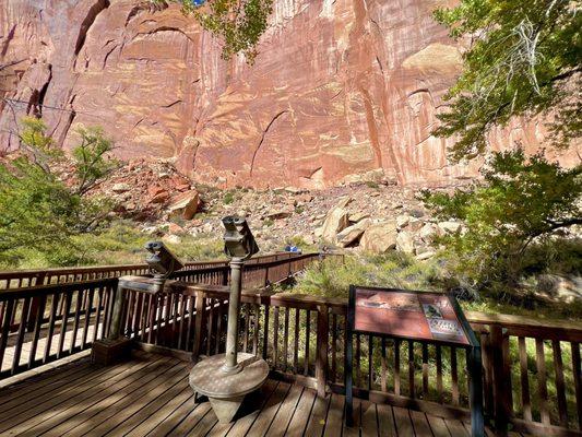 Public binoculars at the petroglyphs!