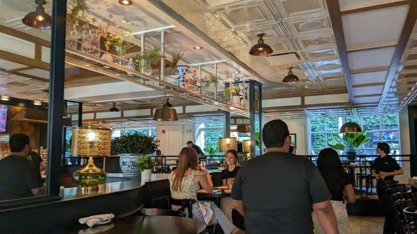 Interior of restaurant leading towards the back courtyard