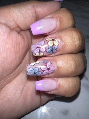 stamped flower design