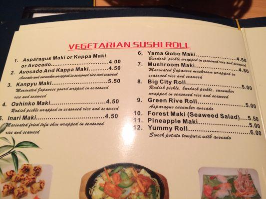 Vegetarian sushi!