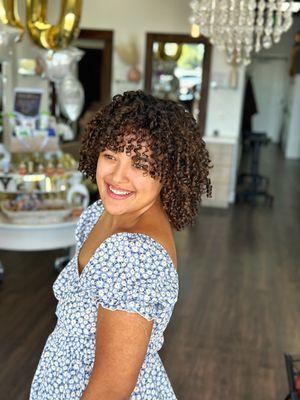 Curly hair cut | Meridian hair salon