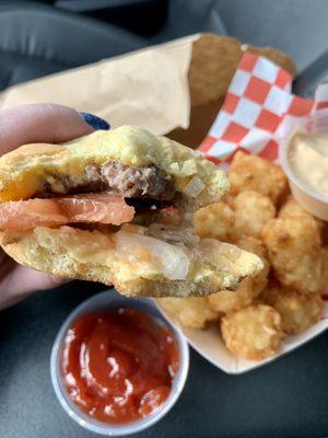 Tiny ass long burger $8.75