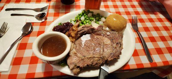 The Prime rib! Reasonable $$, fat trim was normal. Great horseradish, regular or creamy.