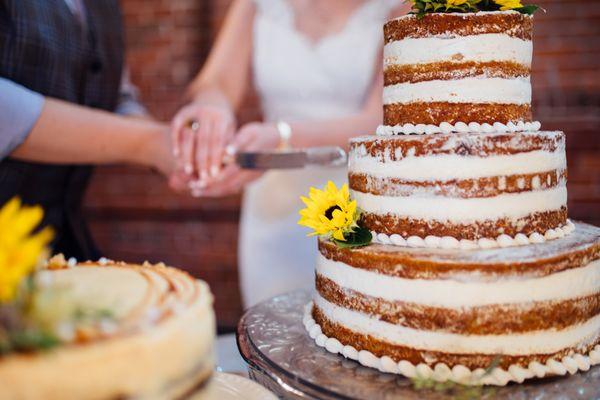 Naked carrot cake, baked by Cuisine Chez Vous.