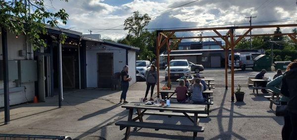 Outdoor seating to enjoy the sun