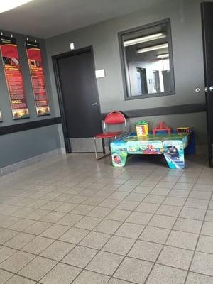 Kids train table.