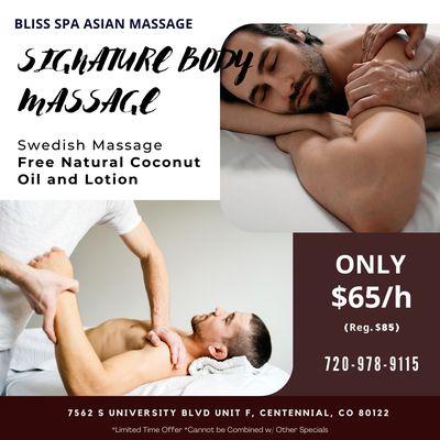 Bliss Spa Asian Massage
 7562 S University Blvd Unit F, Centennial, CO 80122
 Call us at 720-978-9115