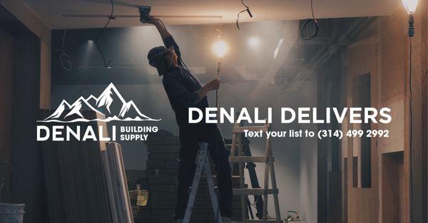 Stay at the worksite and let Denali go get the screws you forgot to buy at Home Depot. Text or call (314) 499-2992.