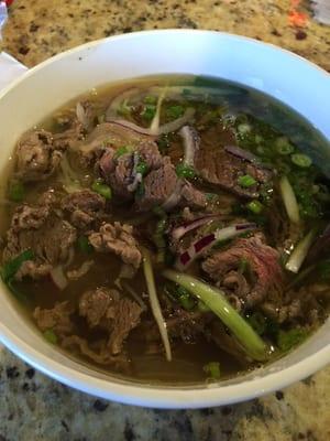 Beef Pho made with rib eye and beef brisket