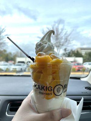 Mango sticky rice soft serve