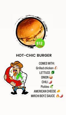 Tried hot chic burger, loved it!