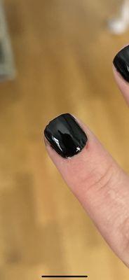 Nicked cuticle #2 featuring polish on the skin and more jagged nail