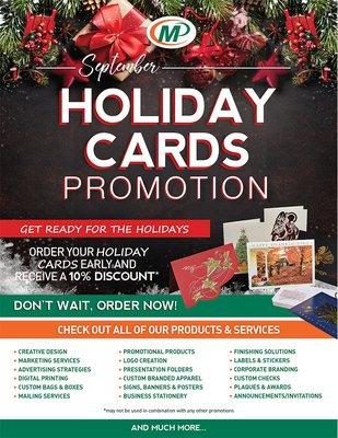 Holidays are around the corner.  Avoid the rush at holiday time.  We can help you design your holiday items.  Please let us know.