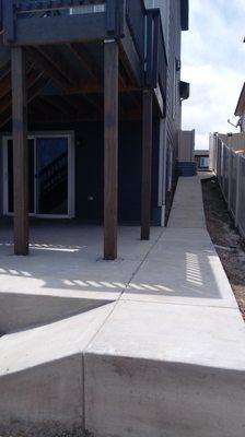 Patio and ramp from front yard