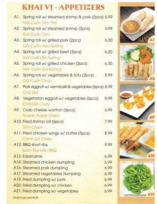 Menu - Appetizers