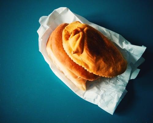 Beef patty with coco bread