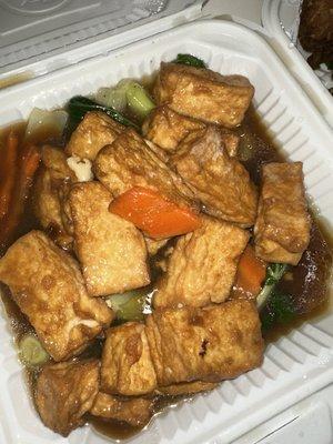 Braised tofu and bok choy yum