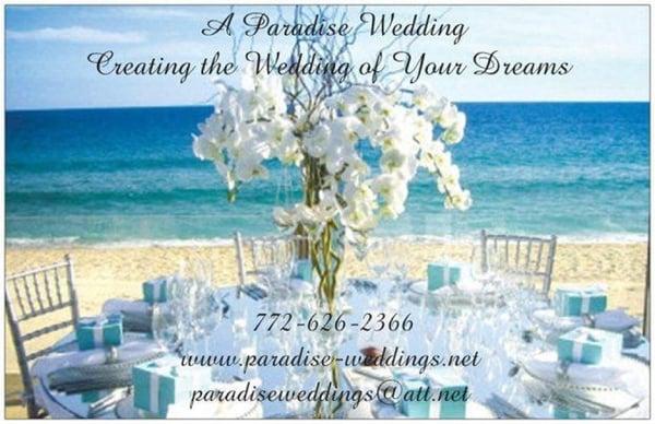 Ask about our specialty in setting up your complete beach wedding experience!!!!