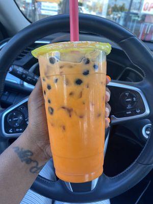 Thai tea w/ boba