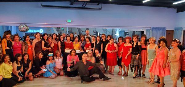 Birthday Celebration at Lead and follow Dance Studio in West Covina, California.