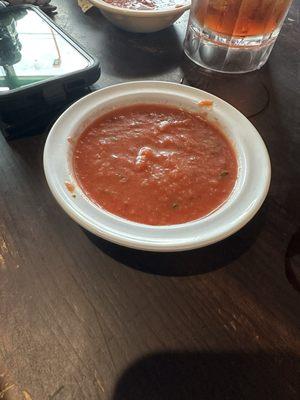 This is the salsa they served with rotten tomatoes.