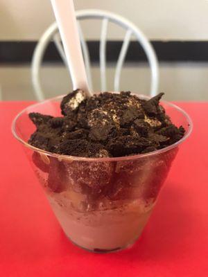 Single cup Chocolate custard with Oreo topping