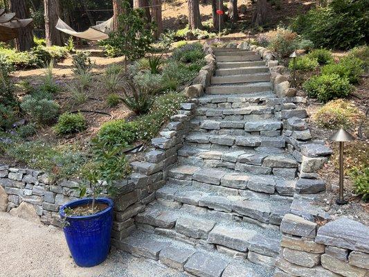 Natural Stone Steps with DG. All natural, bringing nature home!