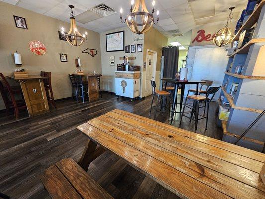 Inside dining area