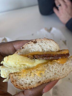 Bacon egg and cheese very tasty