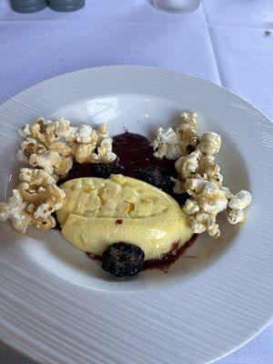 Corn panna cotta