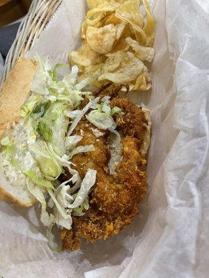 Soft shell crab po boy