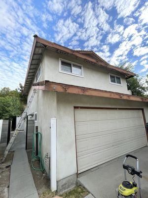 BEFORE. Santa Clarita home exterior restoration and painting.