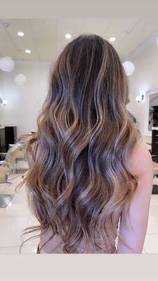 Honey blonde balayage