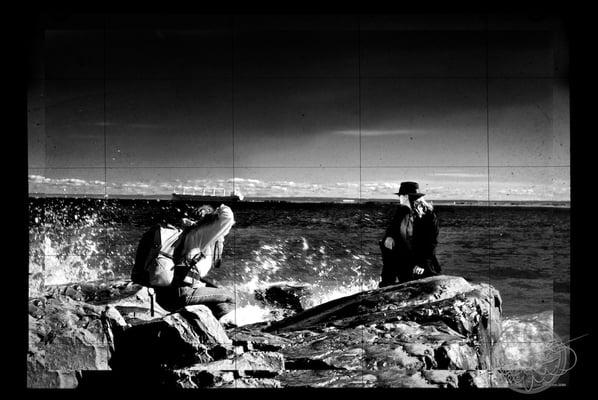 On the Rocks in Duluth, Minnesota.