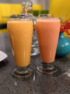 Mango and Strawberry Lassi. $3.99 each.