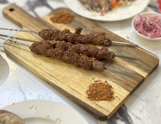 Grilled Lamb Skewers (3pcs/Spicy) | $12.99