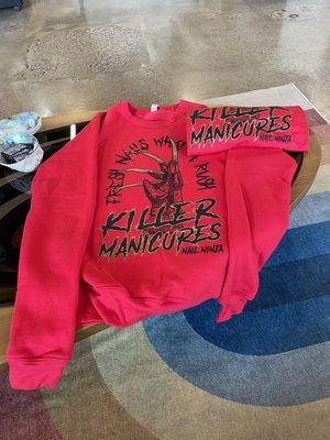 Killer sweatshirts.