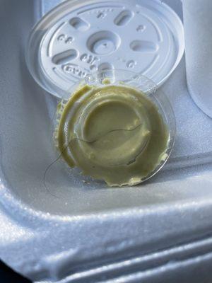 A hair in the Togo sauce container