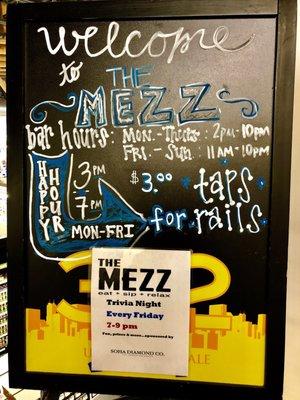 Bar & event space upstairs called The Mezz (need to create a new biz)! And we are having game night up there! Outside patio space, too!