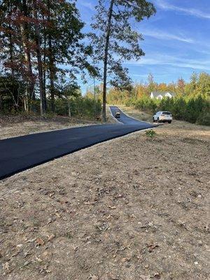 Ew asphalt lane way in Chesterfield