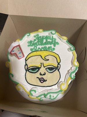 "Boss baby cake"