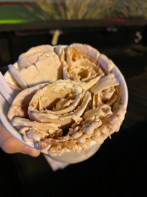 Bad presentation - ice cream was melted at check out and spilling. Cashier claimed it was due to selected flavor.