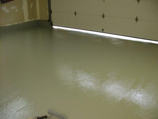 Need a garage floor re-done? We also do epoxy floor coatings with Rustoleum products.