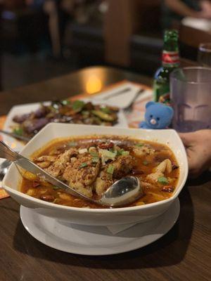 Spicy fish stew--this is my favorite place that makes it out of anywhere in the US. Perfect amount of spice, super savory, and tender meat