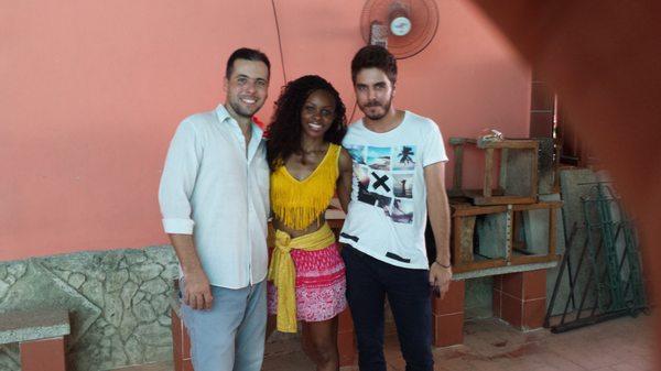 AMP Cuba founder, Erica, with filmmakers Osmany and Ale.